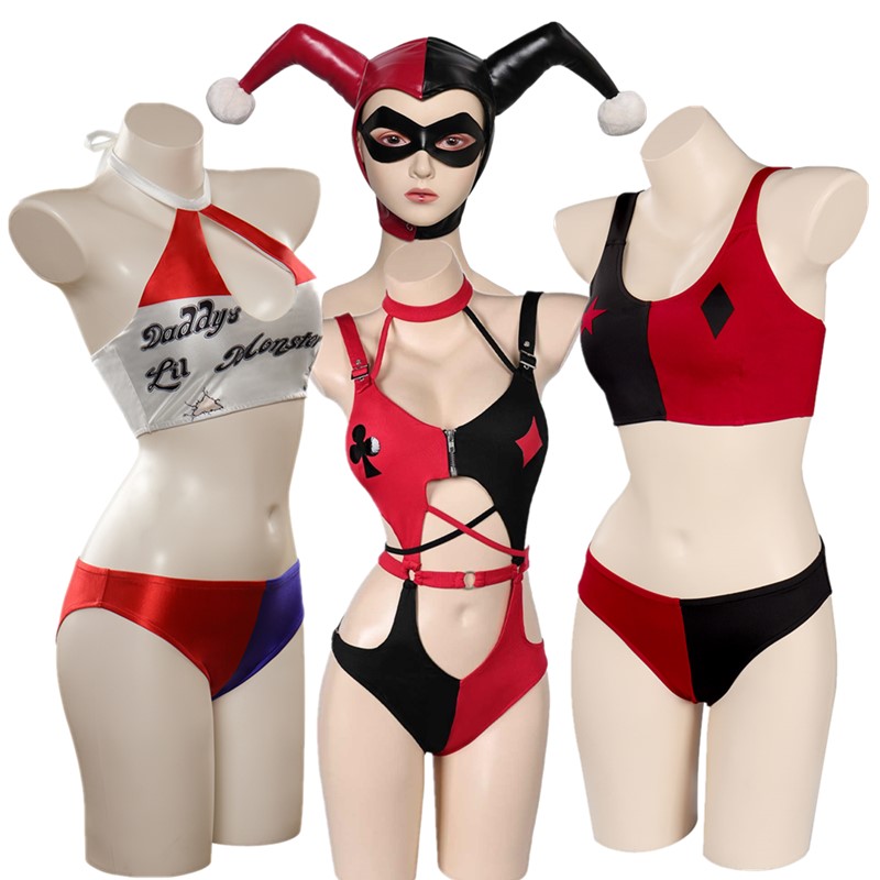 Anime Harley Quinn Cosplay - Quinzel Cosplay Sexy Lingerie Women Costume