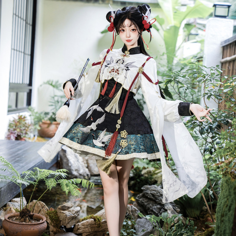 Anime Cosplay Lolita - Chinese Hanfu Style Crane Immortal Chinese
