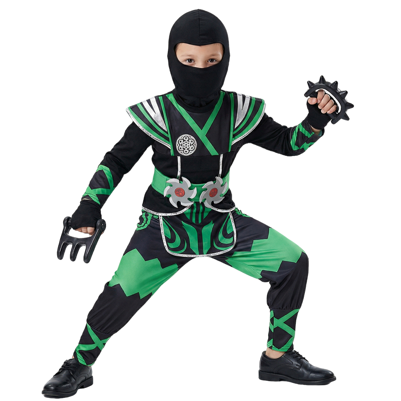 Cosplay Anime Boy - Green Ninja Costume for Kids with