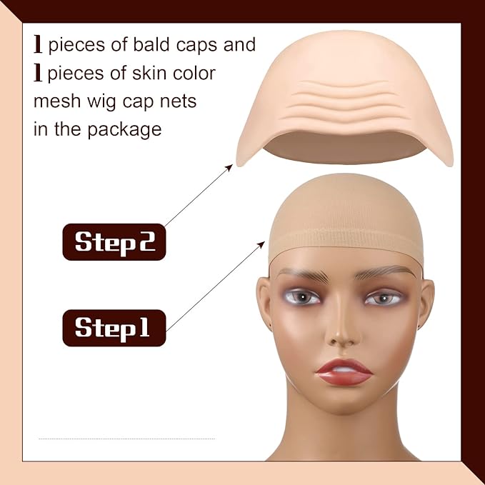 2 Pieces Latex Bald Cap with N - đánh giá và giá Anime Cosplay Makeup