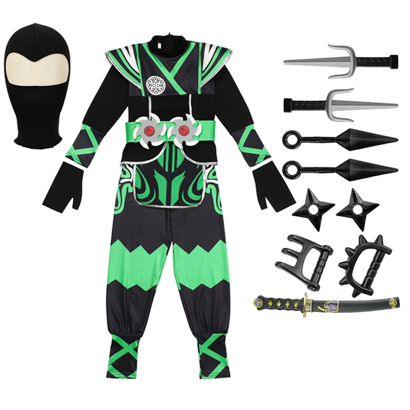 Green Ninja Costume for Kids w - đánh giá và giá Cosplay Anime Boy