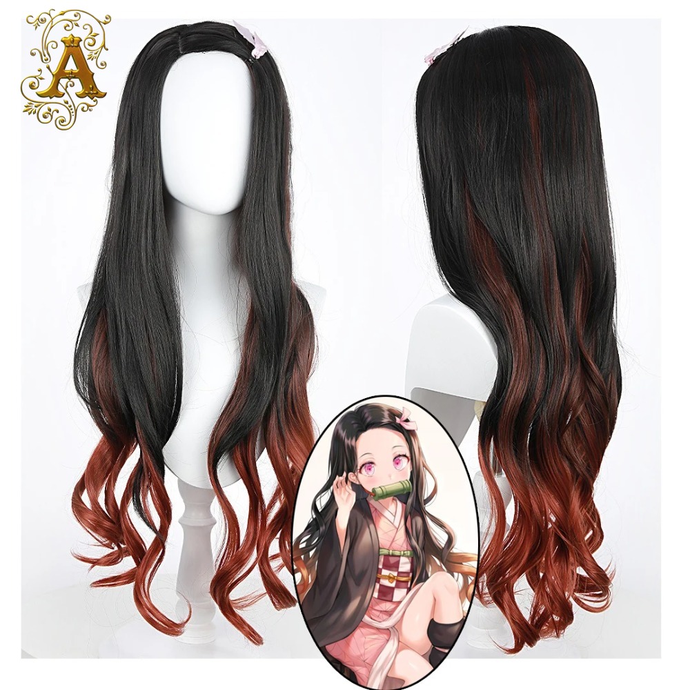 Black Dark Red Gradient Color  - đánh giá và giá Anime Cosplay Nezuko