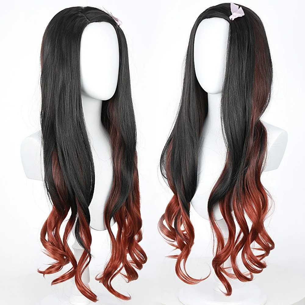Black Dark Red Gradient Color  - đánh giá và giá Anime Cosplay Nezuko